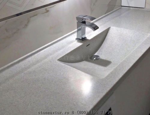 Столешницы для ванной из искусственного камня